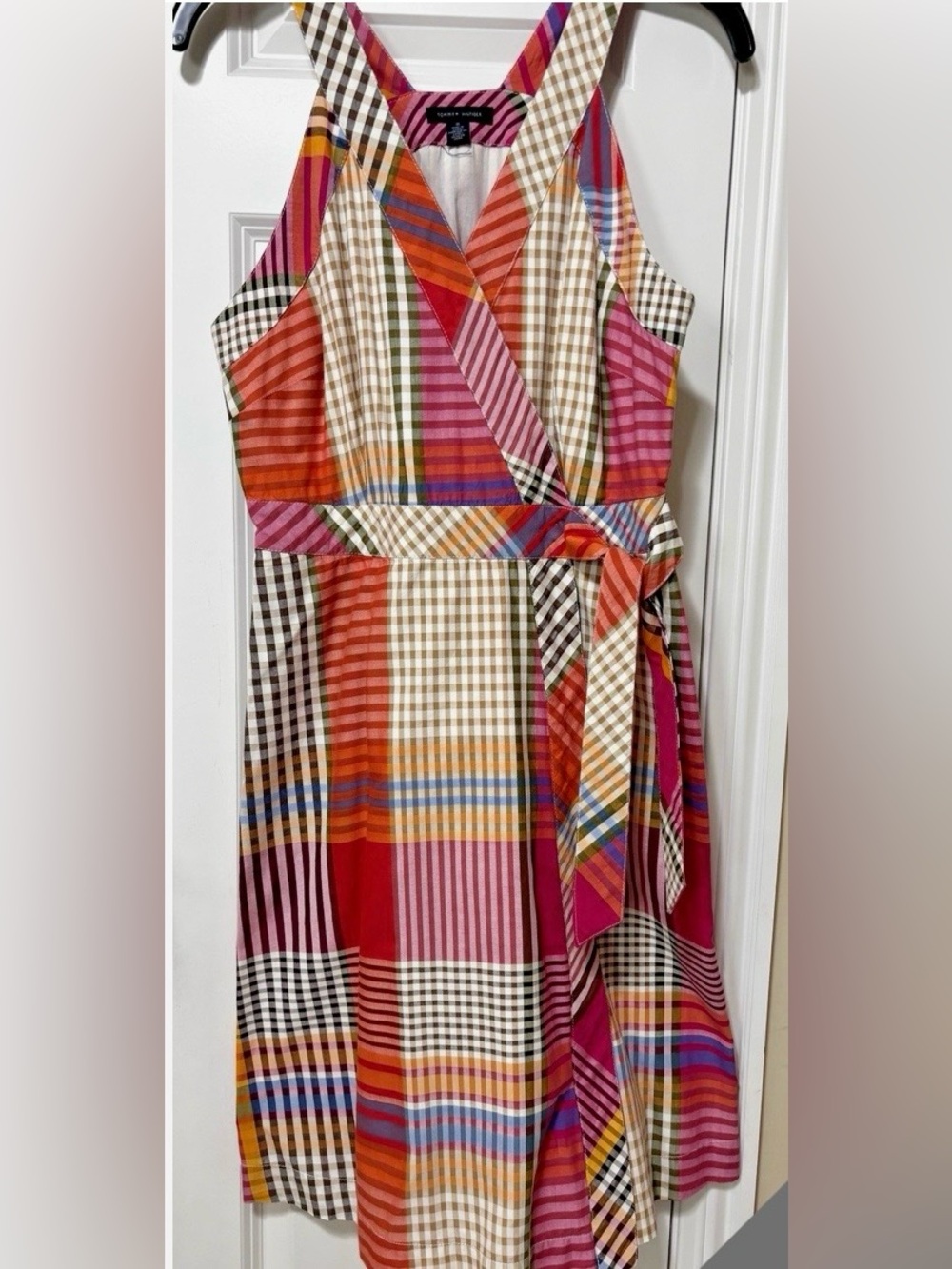 Tommy Hilfiger Women's Plaid Tie-Waist V-Neck Sleeveless Dress
Multi Size: M